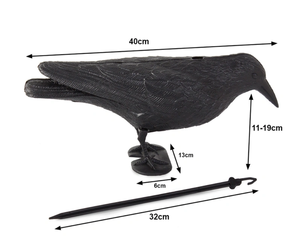 PVC Гарван за плашене на птици, гризачи и мишки, 40 x 19 см.