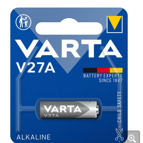 Усилена алкална батерия VARTA 27A 12V за дистанционно на кола аларма