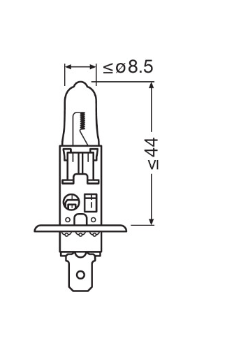 Крушка H1, 12V, 55W, тип фасунга: P14,5S, серия: Night Breaker Silver 100+