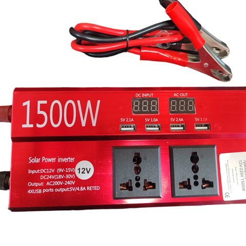 Преобразувател за ток  12V-220V 1500W