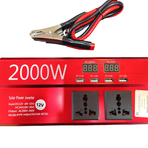 Преобразувател за ток  12V-220V 2000W