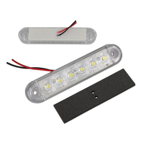 Габарит 6 LED Мини Бял 12-24V 100mm