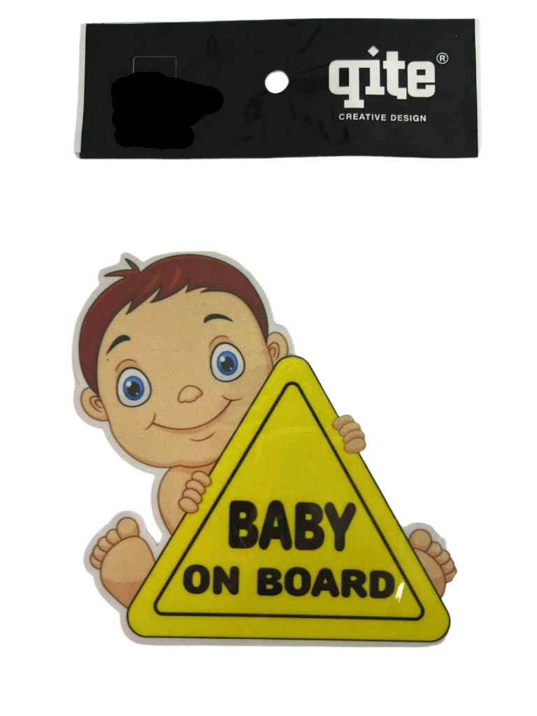 Стикер / ЛЕПЕНКА СВЕТЛООТРАЗИТЕЛНА UV - BABY ON BOARD