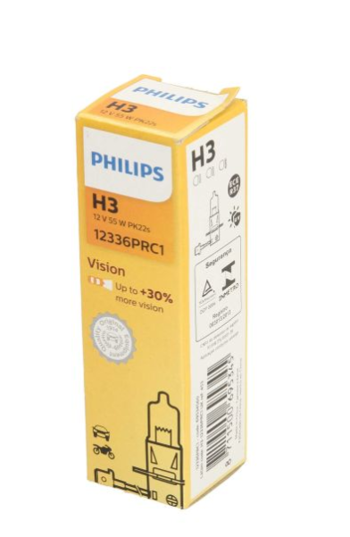 Крушка H3 PHILIPS 12V, 55W, тип фасунга: PK22S, серия: Premium